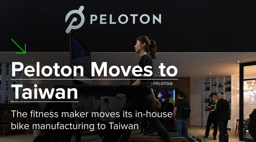 Peloton Moves to Taiwan